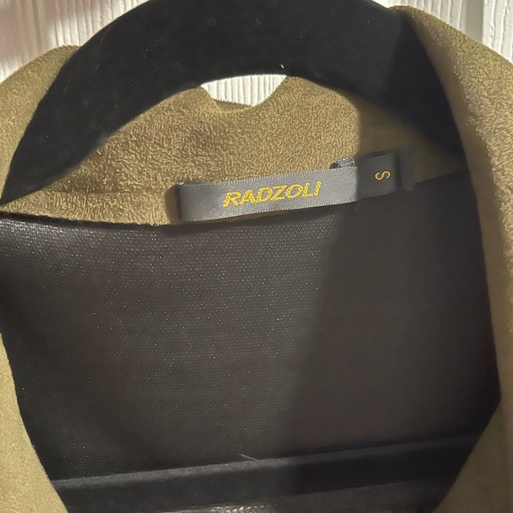 Radzoli Dark Olive Vest with Black Trim - Picture 3 of 3